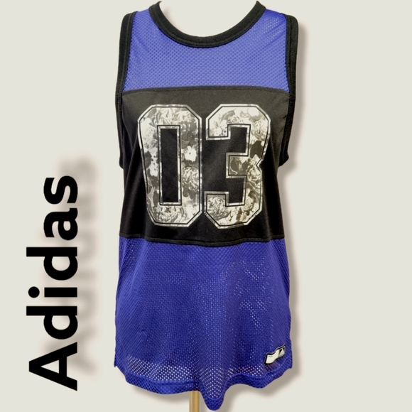 NWOT Adidas Mesh Jersey Tank - Picture 1 of 6